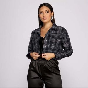 Windsor All About The Plaid Cropped Jacket